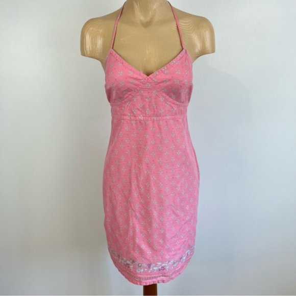 Vintage Y2K Hot Pink Haltertop Handkerchief Mini Dress from Gap - Picture 16 of 16